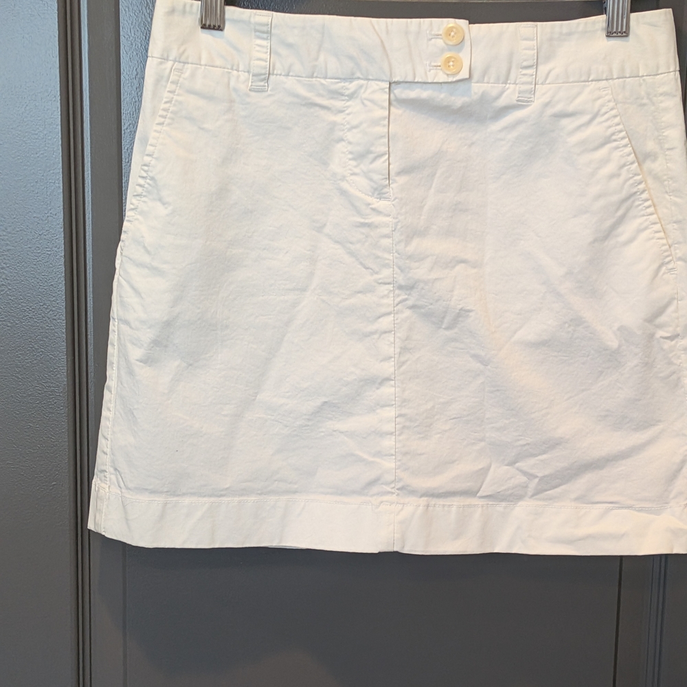 Vineyard Vines White Cotton Blend Skirt